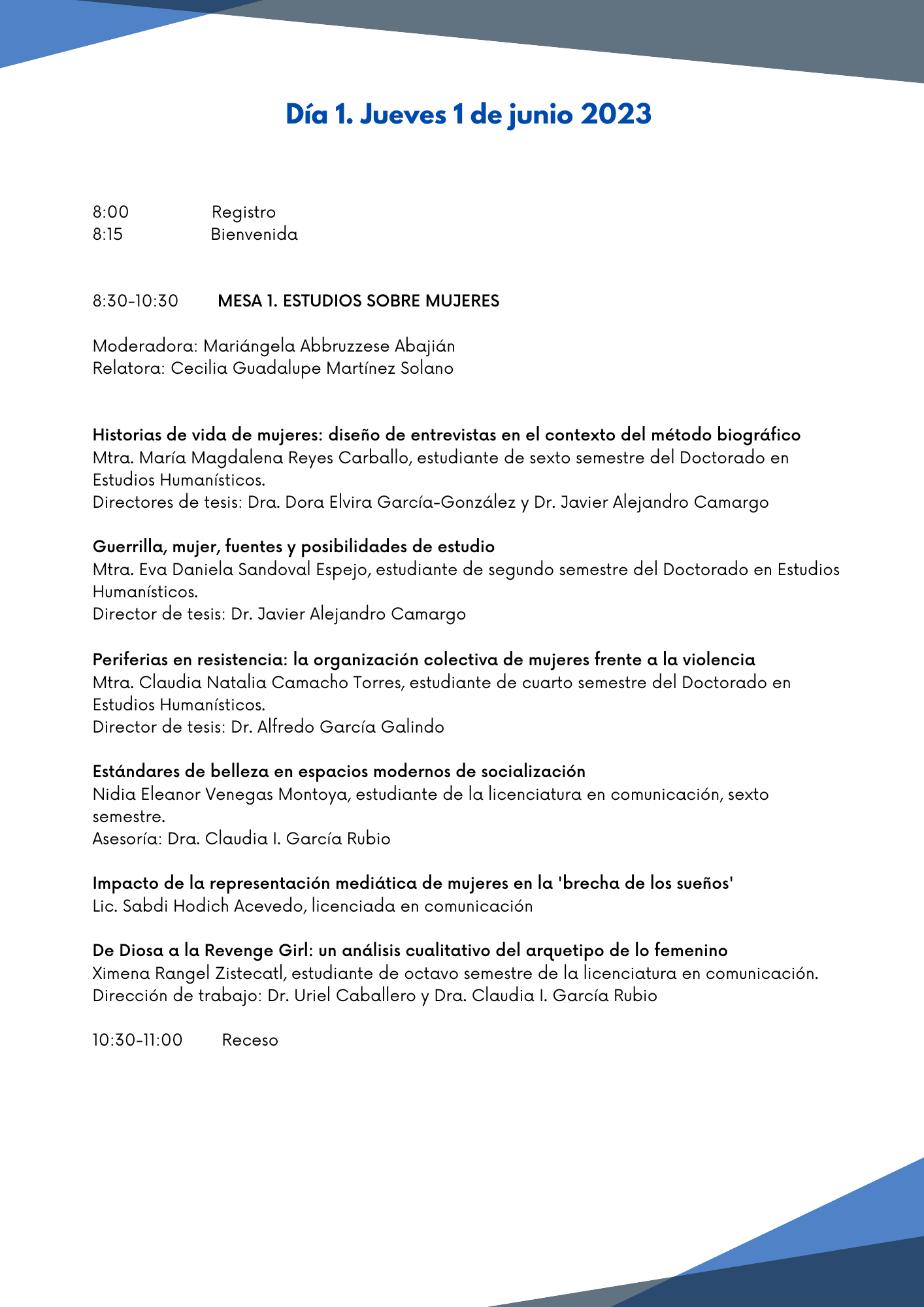 Mesa de estudios sobre mujeres