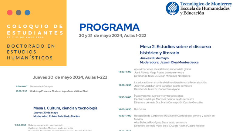 Coloquio del Doctorado en Estudios Humanísticos CCM