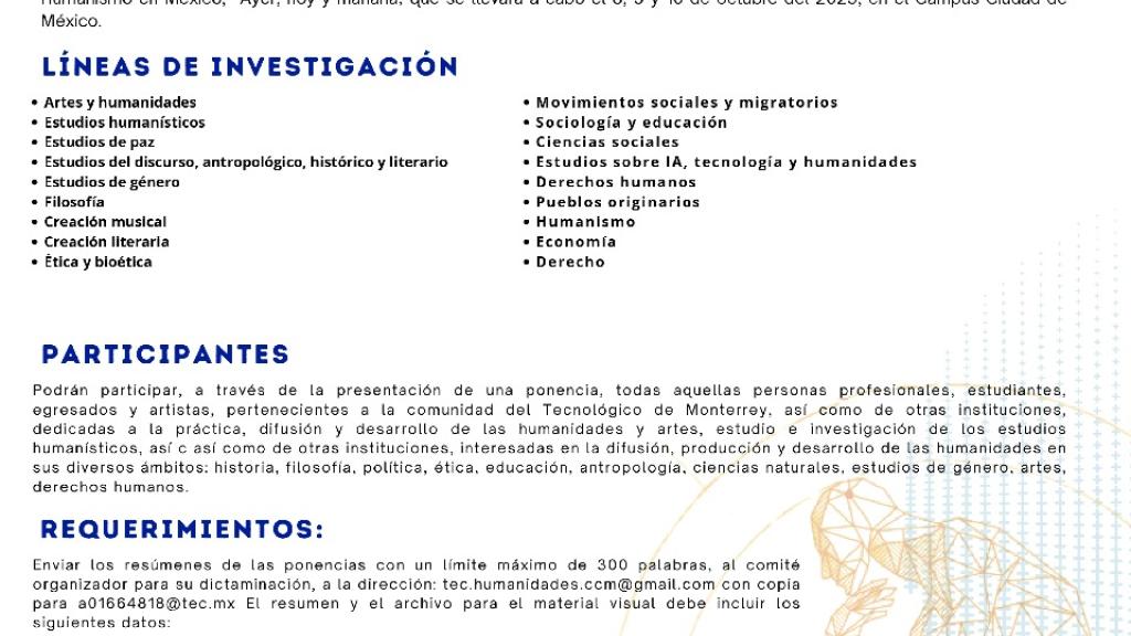 Tercer Congreso de Humanidades en el Tec. El humanismo en México ayer, hoy y mañana