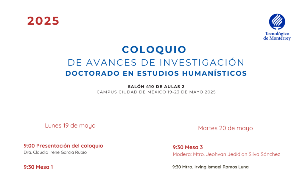 Coloquio de avances de investigación mayo 2025