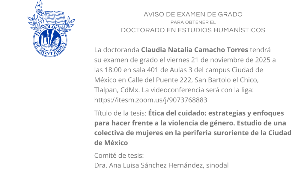Examen de grado de Claudia Natalia Camacho Torres
