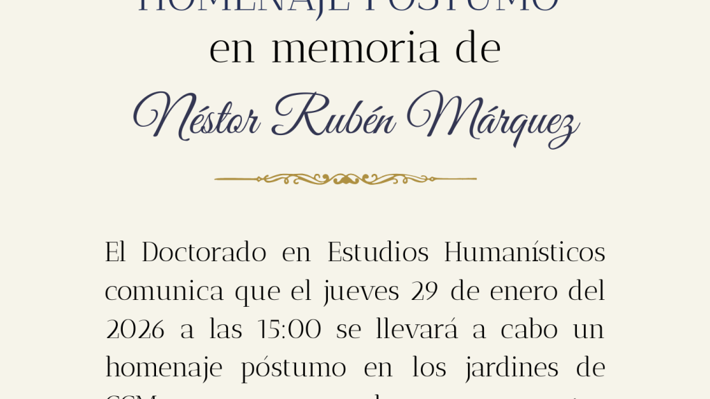 Homenaje póstumo en memoria Néstor Rubén Márquez